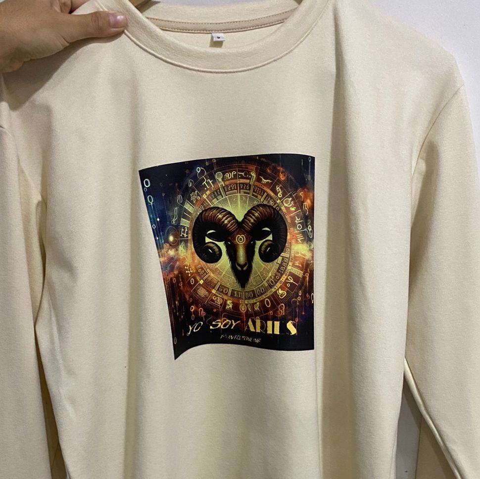 Remera frisa manga larga